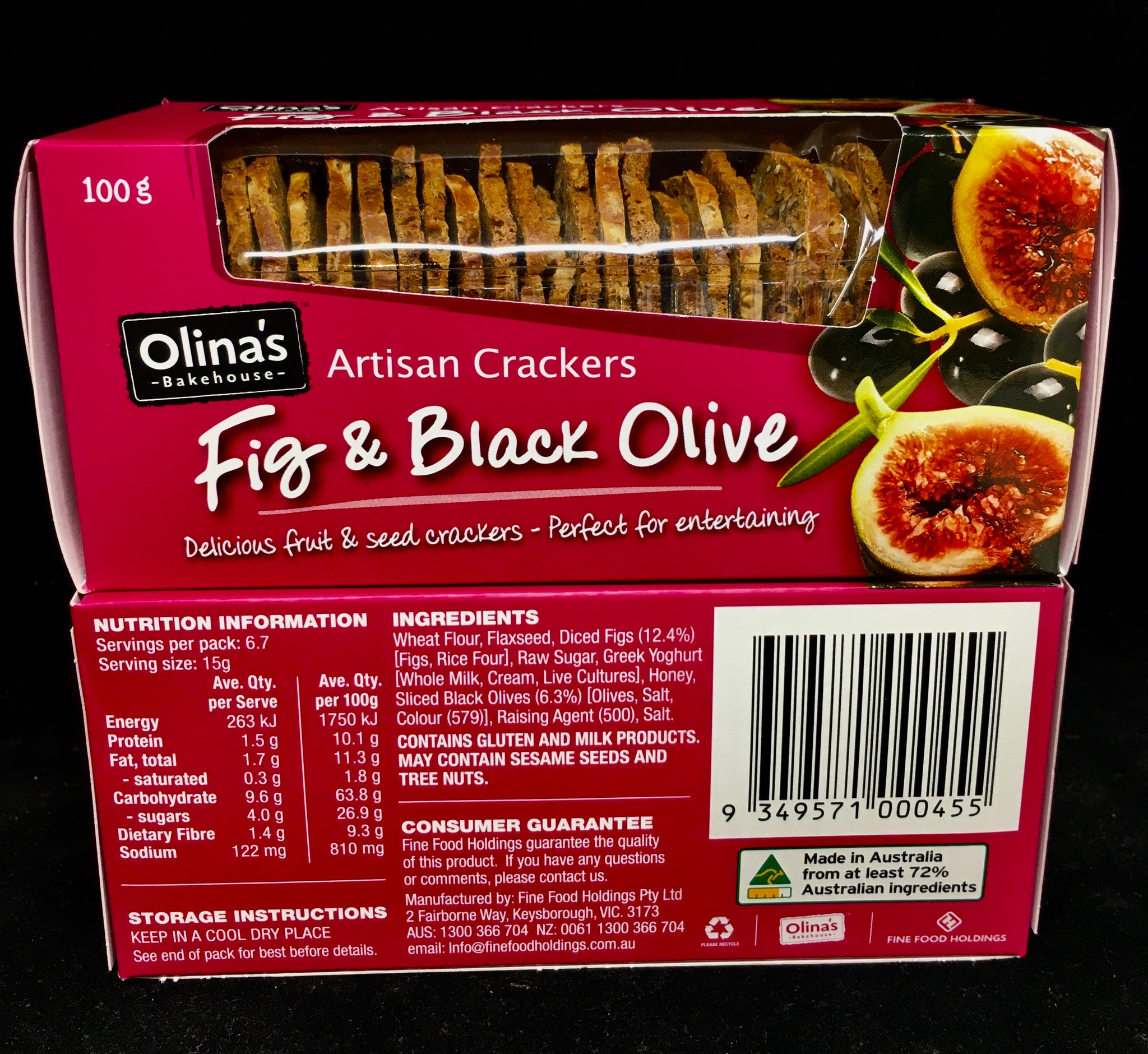 Fig & Black Olive Artisan Crackers