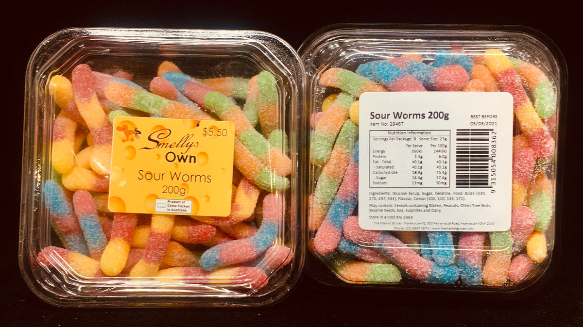 Smelly's Own - Sour Worms – Hunter Valley Smelly Cheese Shop